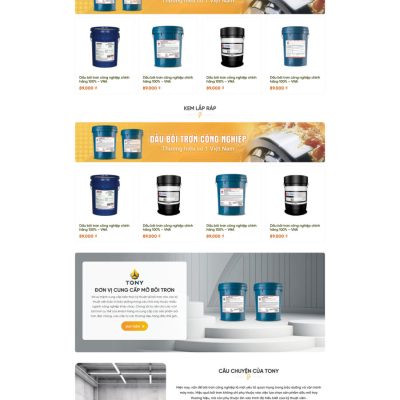 Theme wordpress dầu bôi trơn công nghiệp giá rẻ